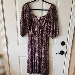 Luxology Purple Paisley Dress